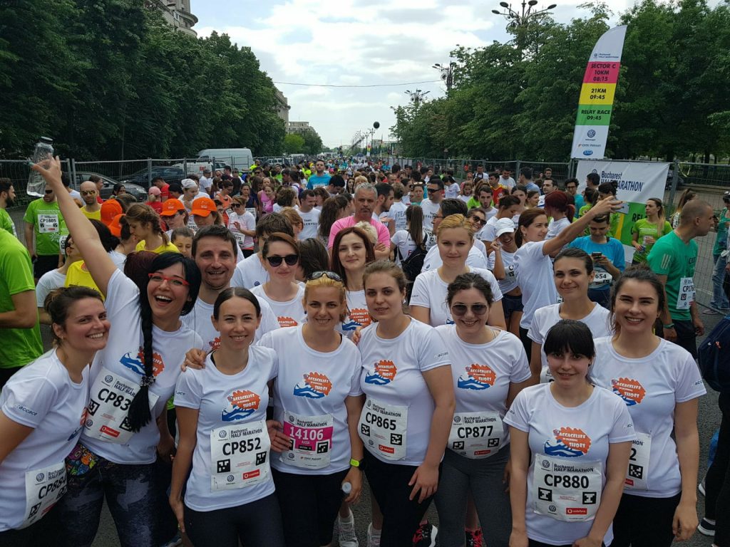 Accace Romania runners at Bucharest Half Marathon, supporting the “Planting good deeds in Romania” NGO